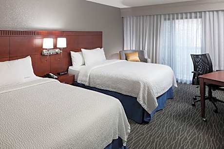 Queen Room with Two Queen Beds and Adapted Tub - Mobility and Hearing Accessible
