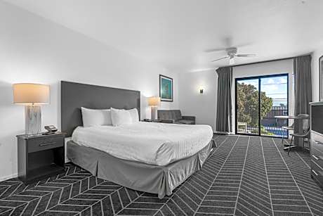 Deluxe Room 1 King Bed fireplace and balcony non-smoking