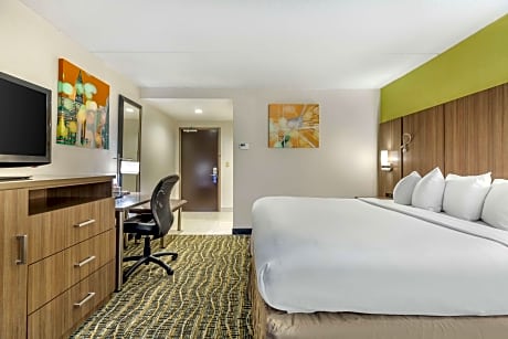 1 KING BED,NSMK,HI SPEED,SHOWER ONLY,REFRIG,COFMKR,FULL BREAKFAST
