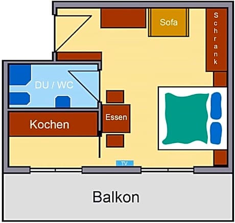 Apartment with Mountain View