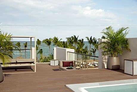 Excellence Club Beach Front Two-Story Rooftop Terrace Plunge Pool (1 King Bed)