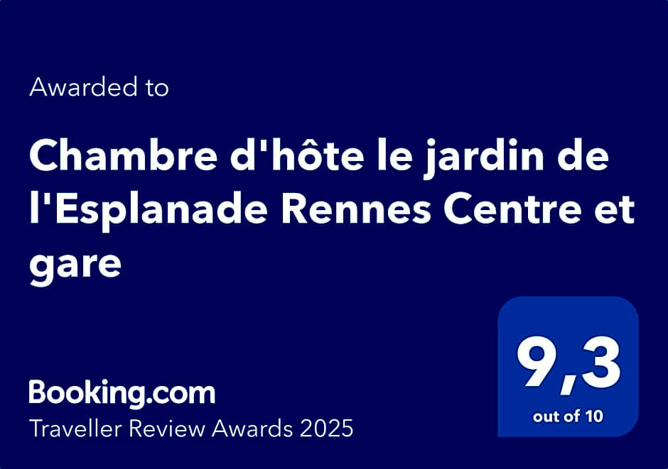 Chambre d'hôte le jardin de l'Esplanade Rennes Centre et gare