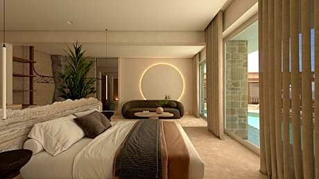 Cave Oasis Seafront Suite with Private Pool & Indoor Hydromassage Bathtub