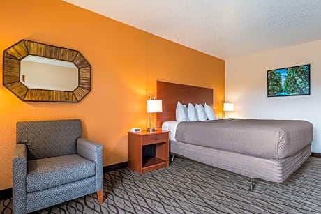 Suite-1 King Bed - Non-Smoking, Pool View, Microwave And Refrigerator, Flat Screen Television, Desk, Lounge Chair, Continental Breakfast