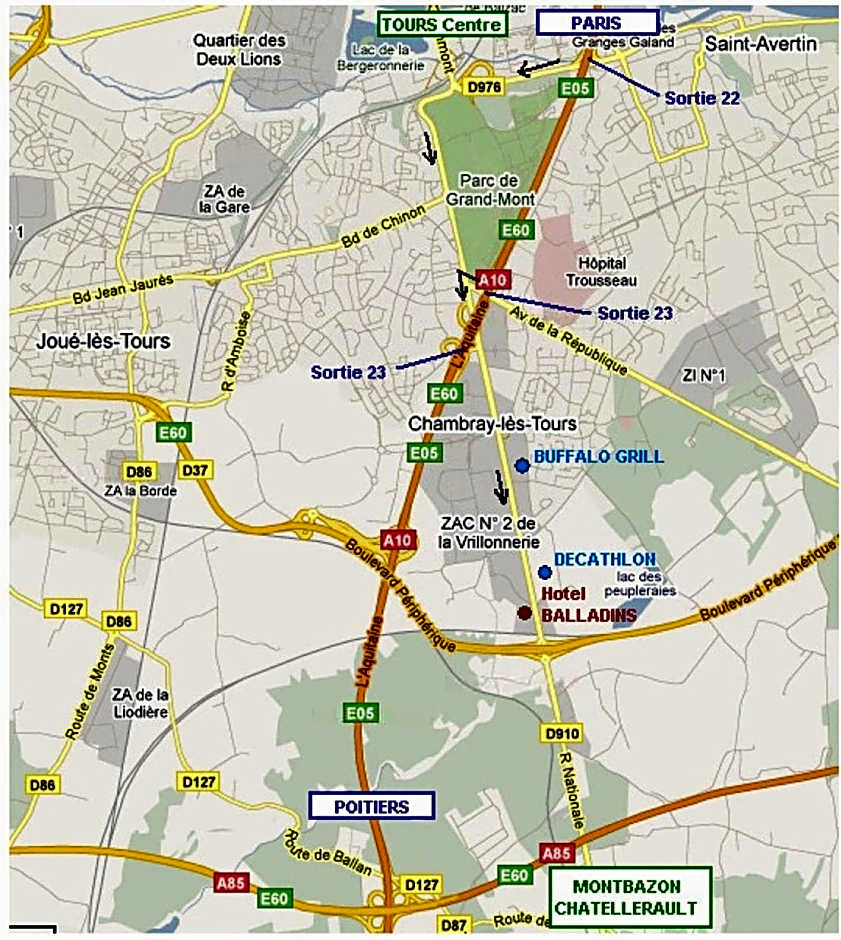 Hôtel balladins Tours / Sud