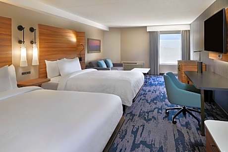 Larger Guest room with 2 Queen beds and Sofa bed