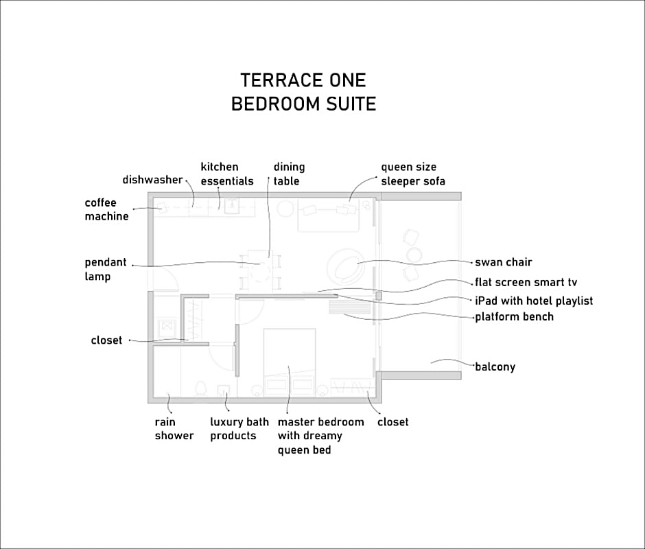Photo 1 of 4 of 1 Bedroom Suite, Terrace