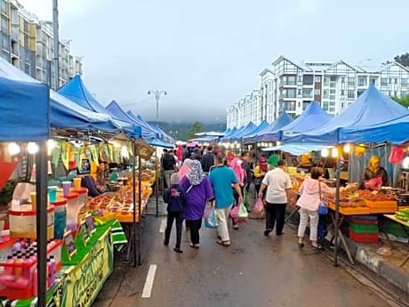 Two Bedroom Apartment with Night Market View