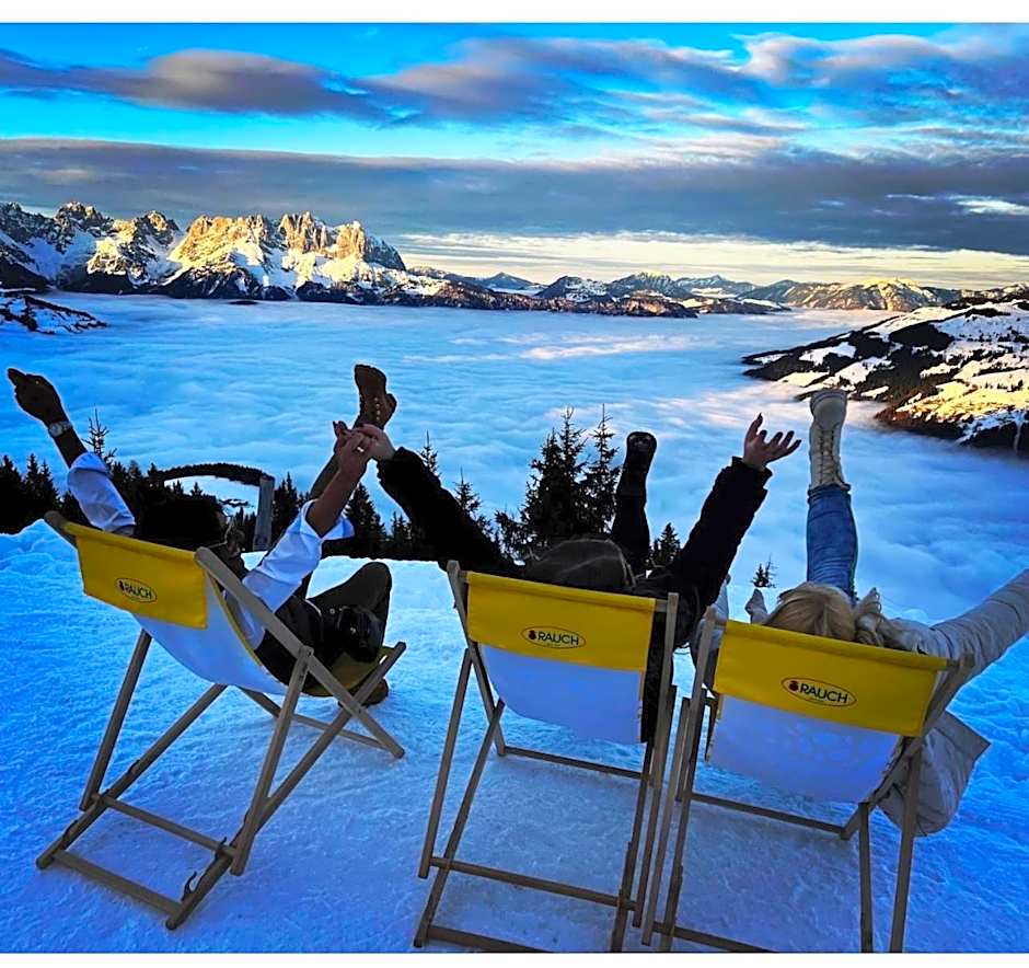 Hocheckhuette On Top of the Kitzbuehel Hahnenkamm Mountain