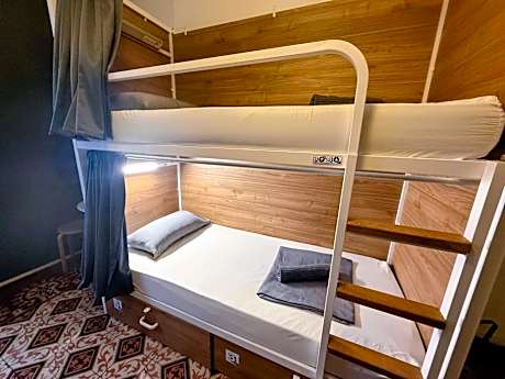 Bed in 4-Bed Mixed Dormitory Room with Shared Bathroom