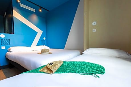 Room with One Double Bed and one Single Bed