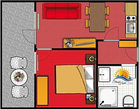 One-Bedroom Apartment with Balcony and Lake View