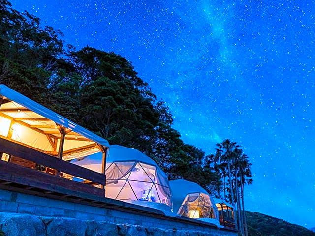 ITOSHIMA SDGs Village Chikyu MIRAI -海の大パノラマ-全室オーシャンビューのドームテント