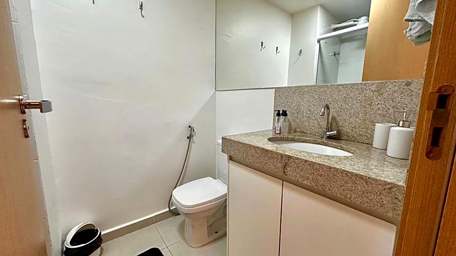 Studio Super Luxo com ar condicionado vaga piscina academia coworking etc