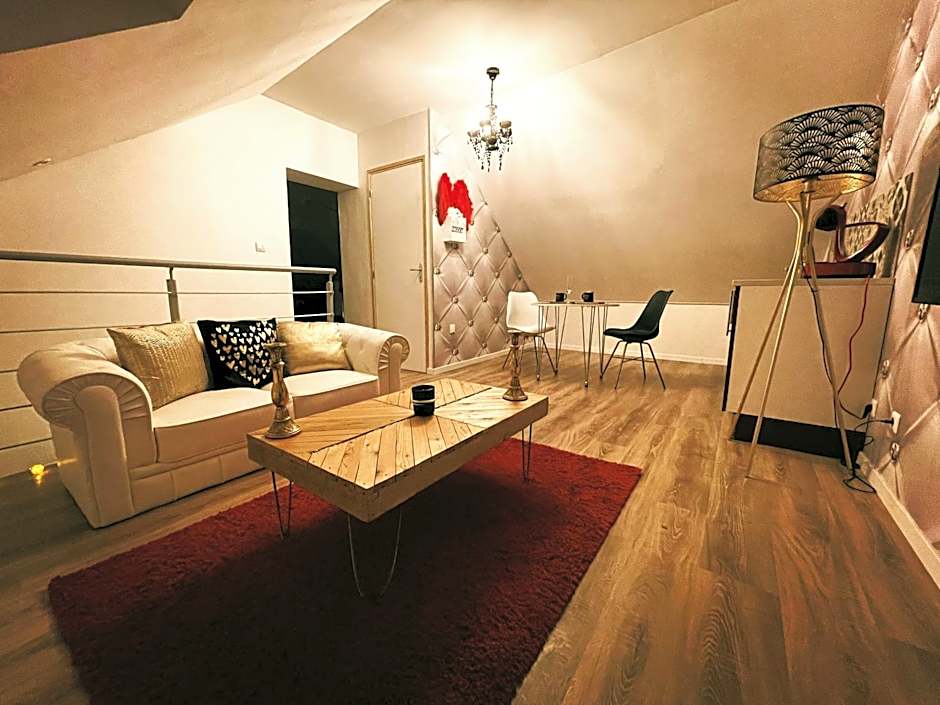 Redroom Loveroom Chambre Spa privative Insolite Thème 50 nuances de grey