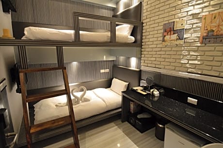 Twin Bunk Bed with Shared Bathroom