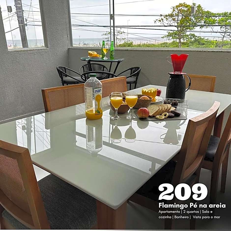 Flamingo Pé na Areia