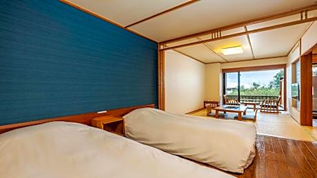 Standard Room with Tatami area with Open Air Bath and Garden View