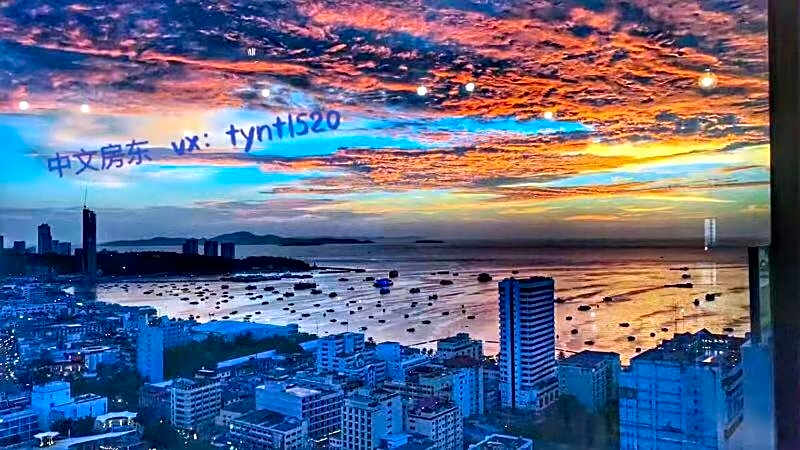 the base 网红公寓 市中心核心区顶层无边泳池俯瞰整个芭堤雅海湾