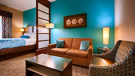 Suite-1 King Bed, Mobility Accessible, Communication Assistance, Bathtub, Sofabed, Non-Smoking, Full Breakfast