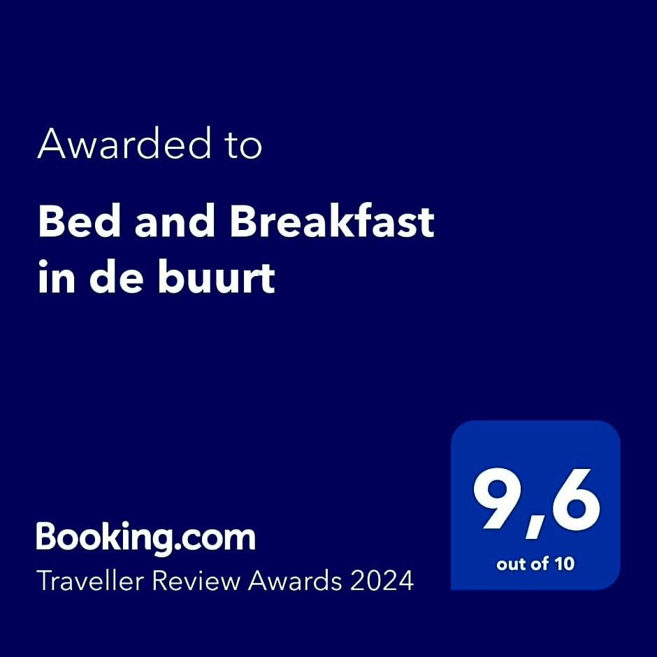 Bed and Breakfast in de buurt