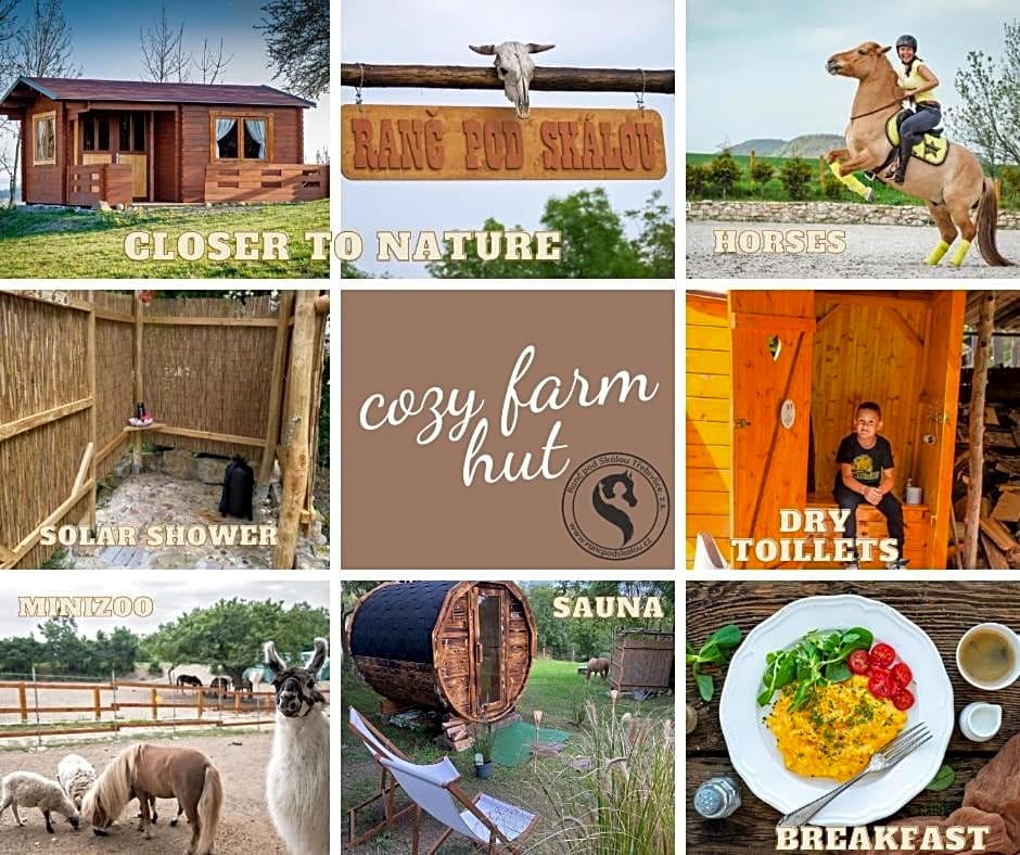 Cozy wood hut on the farm