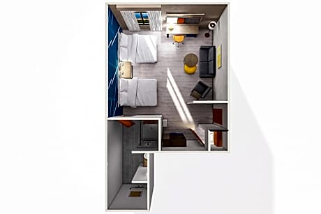 Queen Suite with Two Queen Beds - Accessible/Non-Smoking
