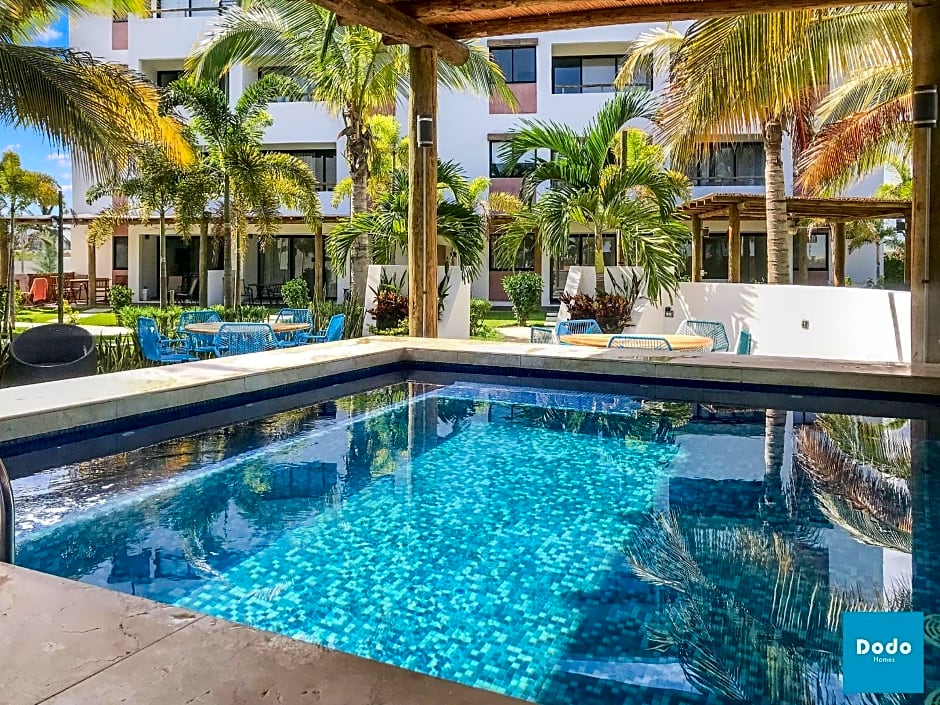 Residencial privado con alberca a 3 min. de la playa