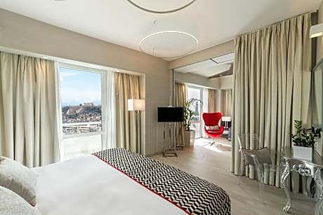 Deluxe Suite with Corner Balcony & Panoramic Acropolis View
