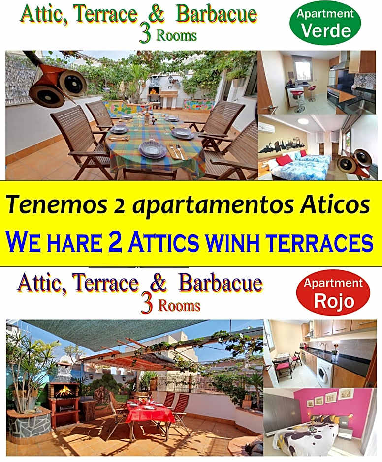 Atico Terraza, Airport-BCN, Puerto-Cruceros