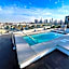 Downtown Los Angeles Skyline balcony view Modern Penthouse