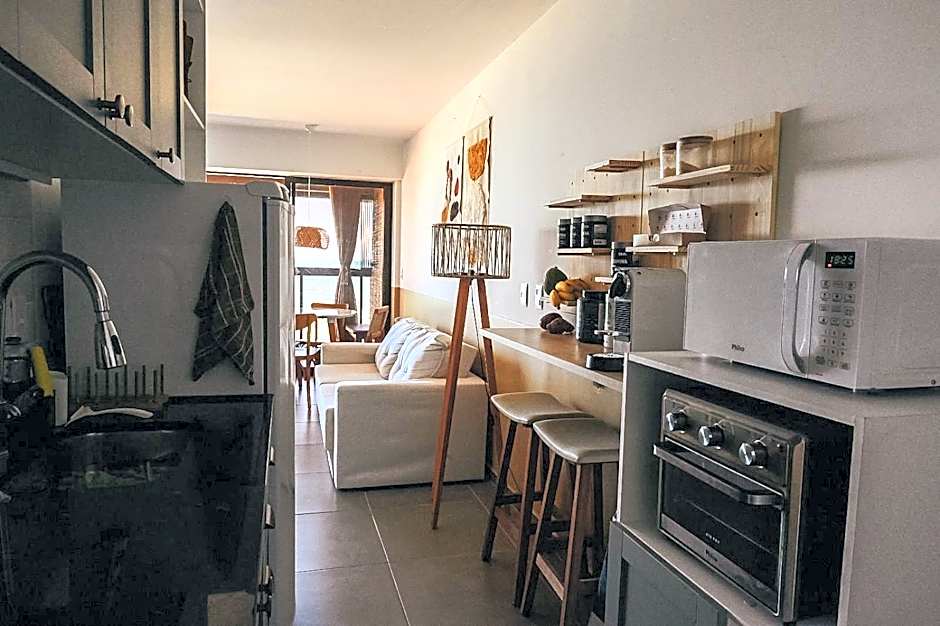 Loft beira-mar com frente e vista para o mar