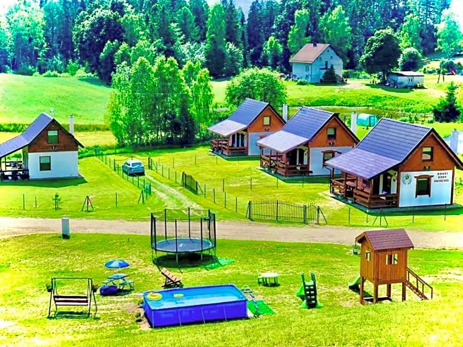 Domek Eden 1 Kaszuby balia sauna alpaki mini zoo