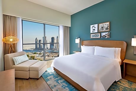 1 Bedroom Apartment with 1 King, Sofa Bed, Creek View (Complimentary Transfer to Dubai Mall, Festival City Mall, La Mer Beach & Al Jaddaf Metro)