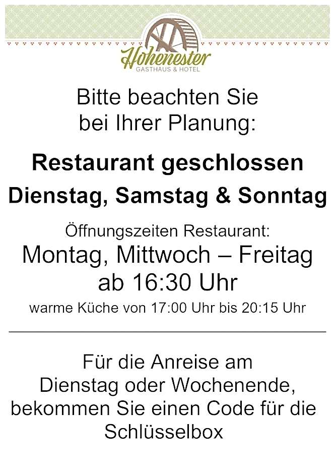 Hohenester Gasthaus & Hotel