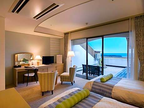 Ocean View Open-Air Natural Hot Spring Bath- Premium Japanese-Western Style Room