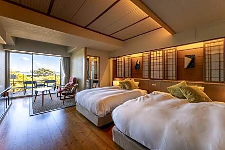 Twin Room with Open-Air Bath - Non-Smoking