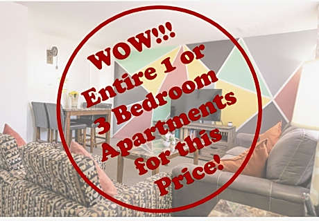 Home Style Apartments - 1 & 3 BR Suites with Full Kitchen