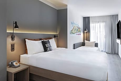 Moxy Double Room with Sofa Bed and Balcony