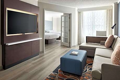 One-Bedroom Suite with Two Queen Beds with Sofa Bed and Roll-In Shower - Mobility and Hearing Accessible