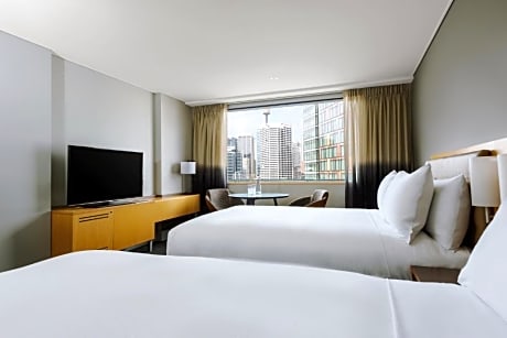 Deluxe Room, 2 Double Beds, City Skyline View