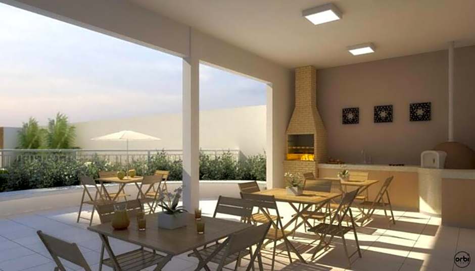 1 quarto e sala com lazer completo