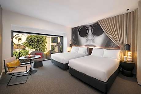 Standard Double Room with Two Double Beds and City View