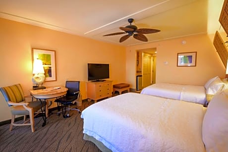 Double Room with Two Double Beds - Garden View - Hearing Accessible