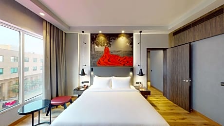 Junior Suite with King Bed and living room, 20% discount on Food & Soft Beverage