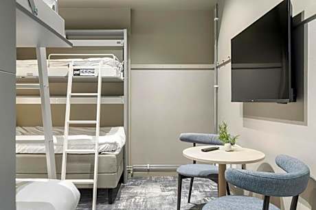 Family Room with Two Single Beds and One Bunk Bed - No Window