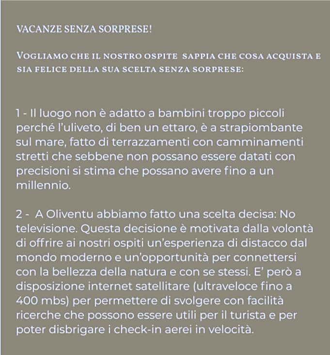 Oliventu - Tra gli ulivi sul mare