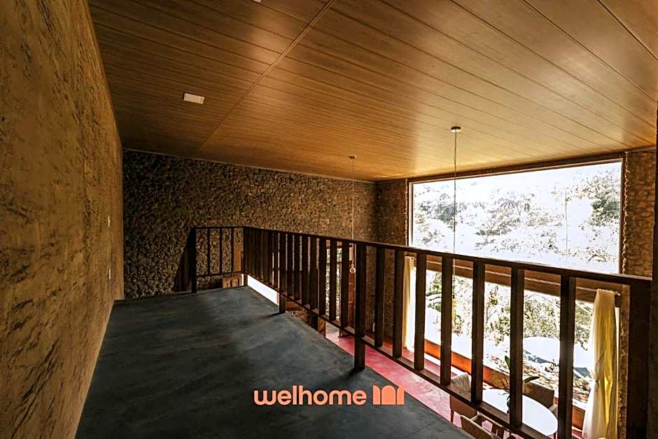 Casa na pedra em Serra Negra vista para montanha