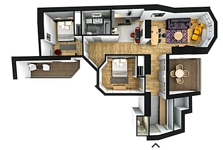 Penthouse Two-Bedroom Apartment with Terrace
