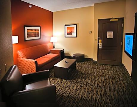 Queen Suite with Hearing Accessible Roll In Shower - Non-Smoking